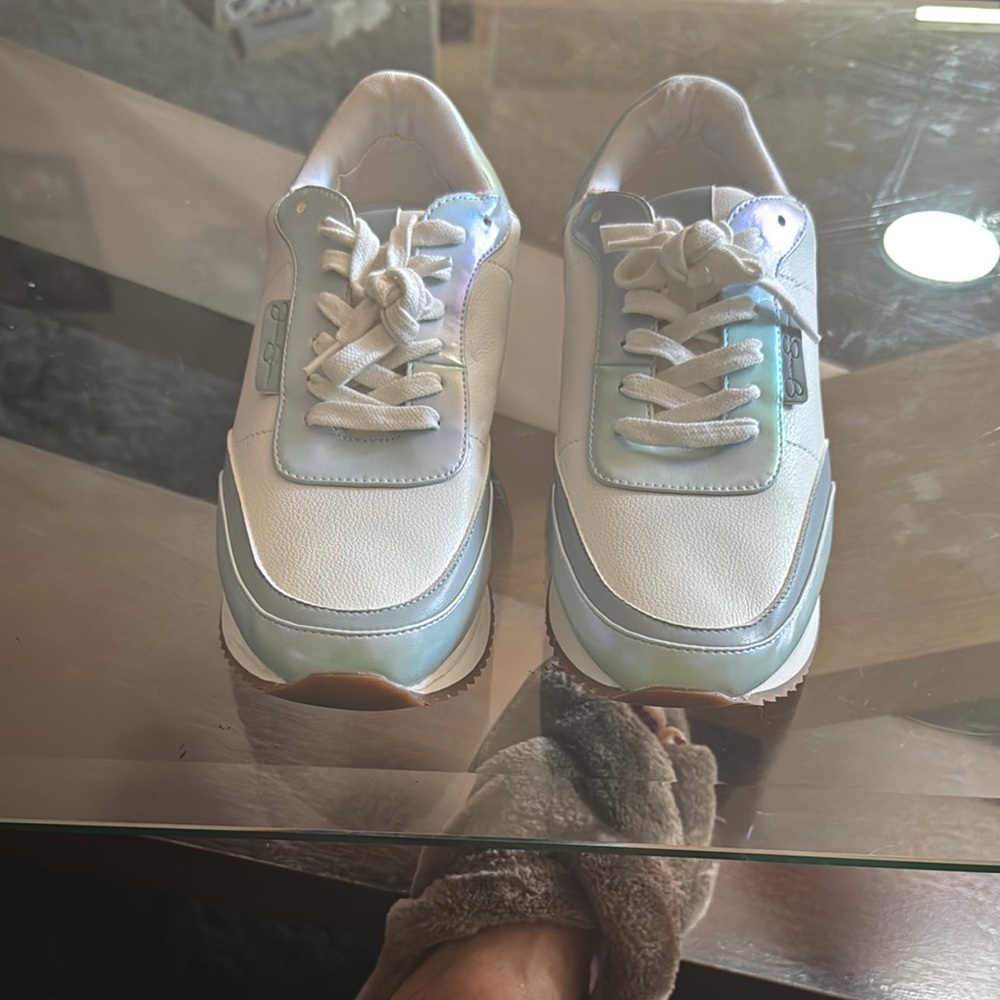Iridescent White Sneakers